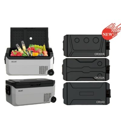 Impressão de tela de seda Logotipo 35L Frigorífico de carro para acampamento ao ar livre Viagens Refrigerador rápido