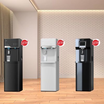 Dispensador de água de mesa controlado por aplicativo com máquina de fazer gelo de balas e nuggets