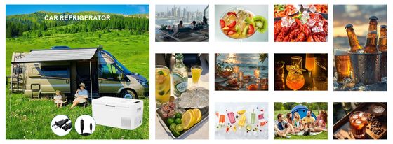 Frigorífico de carro de viagem para acampar ao ar livre com resfriamento rápido e opções personalizáveis