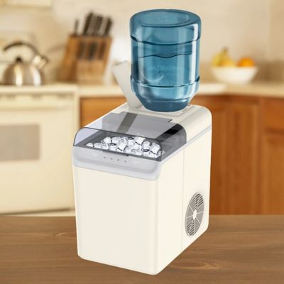Máquina de fazer gelo de cozinha em casa de aço inoxidável com capacidade de água de 4.0L e operação silenciosa